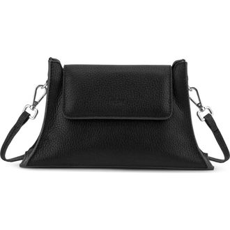 Behno Mini Winnie Pebble Leather Crossbody Bag in Black at Nordstrom