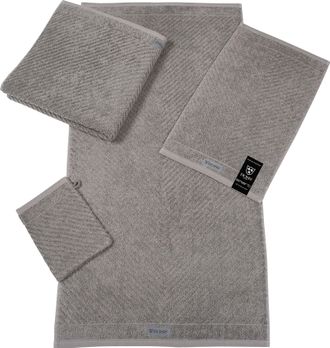 ROSS Gästehandtuch »Smart« Uni-Rippe mit Velourslabel