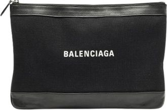 Balenciaga Pre-owned Canvas Clutch - Dames - Vintage Clutch - Zwart - ONE Size - Vintage