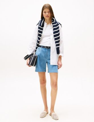 Tommy Hilfiger Womens Stretch 7 Chino Short - Blue - 10