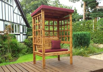 Charles Taylor Trading Bramham Two Seater Arbour Burgundy in Brown