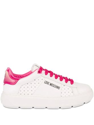 Love Moschino Sneakers met logo - Wit