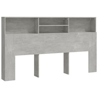 vidaXL Mueble Cabecero Gris Hormig&oacute;n 180x19x103,5 Cm Vidaxl