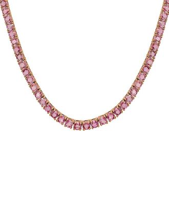 Sabrina Designs 14K Rose Gold 10.25 Ct. Tw. Diamond & Pink Sapphire Tennis Necklace