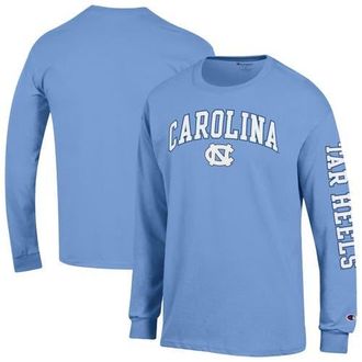 Champion Mens Champion Carolina Blue North Carolina Tar Heels Arch Over Logo 2-Hit Long Sleeve T-Shirt in Light Blue at Nordstrom, Size Small