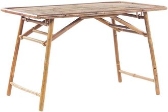 Beliani Beliani - Outdoor Garden Dining Table Folding Bamboo Wood Natural Molise