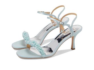 Badgley Mischka Caitlyn Womens Sandals Mist Blue : 7.5 M, Leather