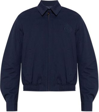 Sporty & Rich Bomber Jackets, unisex, Blue, Size: XL Jacket With Embroidered Logo
