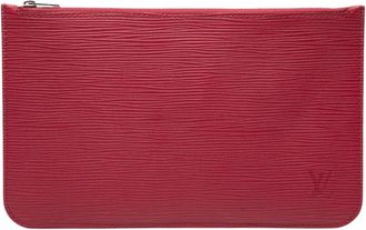 Louis Vuitton Pre-owned Leder Pouch - Dames - Vintage Clutch - Rood - ONE Size - Leer - Vintage