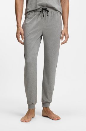 HUGO BOSS Sweathose BOSS Mix&Match Pants, Herren, Gr. L (52), N-Gr, grau (medium_grau_033), Sweatware, Obermaterial: 95% Baumwolle, 5% Elasthan, unifarben, Basi