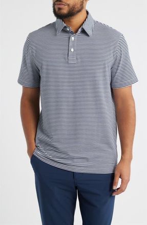 G/Fore All Play Stripe Performance Polo in Twilight at Nordstrom, Size Xx-Large