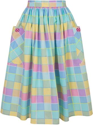 Hell Bunny Skye Skirt Womens Knee-Length Skirt Multicoloured, multi-coloured, S