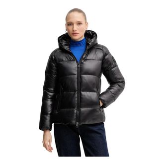 Save The Duck Jassen, Dames, Zwart, M, Leer, Lois Jacket