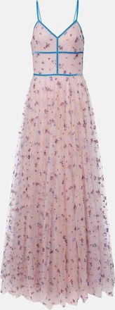 Costarellos Vestido de fiesta de tul adornado con encaje