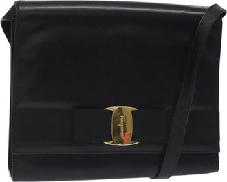 Ferragamo Vala Shoulder Bag Leather Leather Shoulder Bag Bag (Pre-Owned)