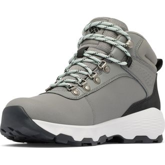 Columbia Newton Wander LTR Waterproof Hiking Boot in Quarry/Cool Green at Nordstrom, Size 7.5