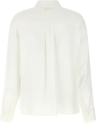 Ferragamo Womens White Silk Blouse