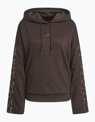 adidas Womens All Over Print Over The Head Hoodie - Brown - Size: 10