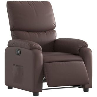 vidaXL Vidaxl - Sill&oacute;n Reclinable El&eacute;ctrico De Cuero Sint&eacute;tico Marr&oacute;n