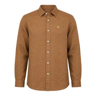 Liu Jo Casual Shirts, male, Brown, Size: 2XL Camicia Longlino