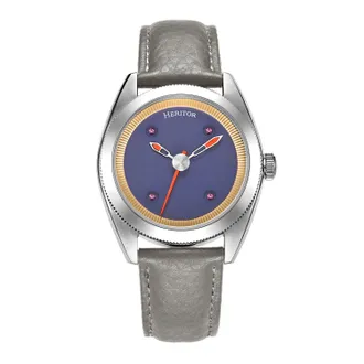 Heritor Symphony Leather-Band Watch