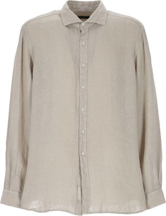 Fay Long-Sleeve Button-Up Shirt with Classic Collar and Relaxed Fit