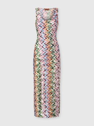 Missoni Long Cover-up In Stretch Viscose With Lace And Zigzag Motif in Multicoloured at Nordstrom, Size 44 It