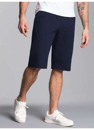 Trigema Jerseyhose TRIGEMA TRIGEMA Bermuda aus Single-Jersey, Herren, Gr. 4XL, US-Gr&ouml;ssen, blau (navy), 100% Baumwolle, Hosen Jerseyhose