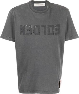 Golden Goose Golden Ms Regular T-shirt Distressed Cotton Jersey With Logo