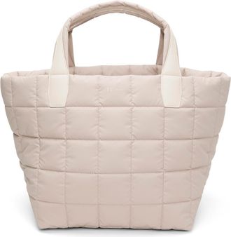 VeeCollective Medium Porter Quilted Recycled Nylon Tote in Soft Taupe at Nordstrom