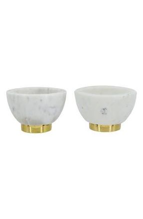 R16 Home Set of 2 Marble Bowls in White/Gold at Nordstrom Rack