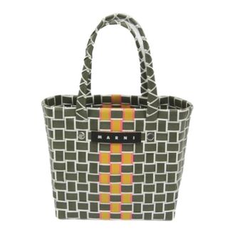 Marni Pre-owned Tote Bags, female, Green, Size: ONE SIZE Pre-owned Micro Basket Bag Mw55F