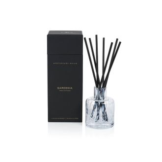 Birdwell Beach Britches Apothecary Guild Glass Gardenia Reed Diffuser Set In Black