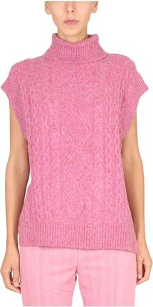 Baum Und Pferdgarten Cilina Turtle Neck Gilet - Dames - Coltruien - Roze - XS - Wol - Truien & Vesten