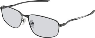 Balenciaga Rechthoekige Zonnebril - Heren - Zonnebrillen - Grijs - 61 MM - Nylon - Accessoires