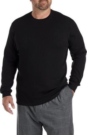 Polo Ralph Lauren Big & Tall Waffle-Knit Lounge Shirt in Polo Black at Nordstrom, Size 3X Big