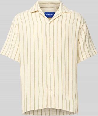 Jack & Jones Jack & Jones Regular Fit Freizeithemd mit Resortkragen Modell COBA in Khaki, Gr&ouml;&szlig;e XL