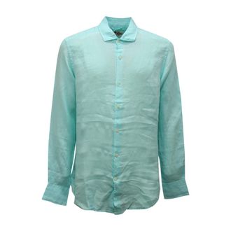 MC2 Saint Barth Pamplona Linen Shirt - male - MC2 Saint Barth - Casual Shirts - Green - 2XL - Shirts