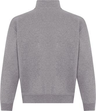 Canada Goose Womens Sweatshirt Zip Collar Heather Grey Cotton Sweatshirts Sweater
