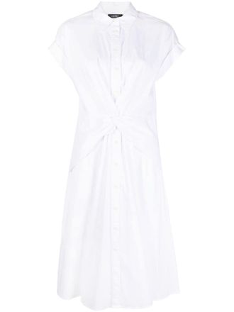 Lauren Ralph Lauren short-sleeve shirt dress - women - Nylon/Elastane/Cotton/Cotton - 6 - White