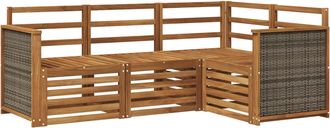 vidaXL Conjunto De Sof&aacute;s De Exterior 4 Uds. Poli&eacute;ster Vidaxl