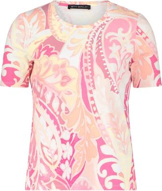 Betty Barclay Tops, Dames, Veelkleurig, 2Xl, Leer, Paisley Print Basic Shirt