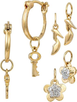 Savvy Cie Jewels 14K Over Silver Hoop Earrings