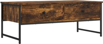 vidaXL Vidaxl - Coffee Table Smoked Oak 101x49x39.5 cm Engineered Wood