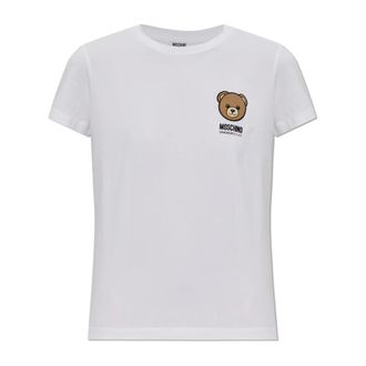 Moschino Underbear Logo T-Shirt - female - Moschino - T-Shirts - White - L - Tops