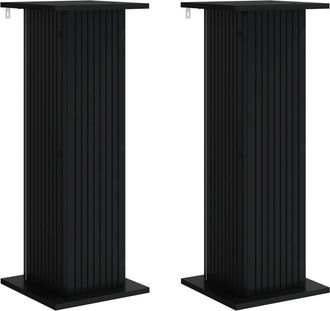 vidaXL Soporte De Plantas 2 Uds. Negro 30,5 X 30 X 80,5 Cm Vidaxl
