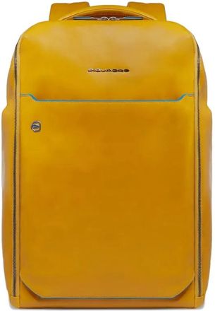 Piquadro Zaino trapuntato in pelle - Giallo