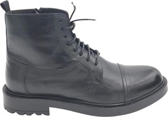 Exton 2236 Veterlaars - Heren - Veterlaarzen - Zwart - 45 EU - Leer - Schoenen