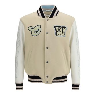 Off-white Chaqueta Varsity con Logo de Estrella - Jackets - Hombre - Beige - M