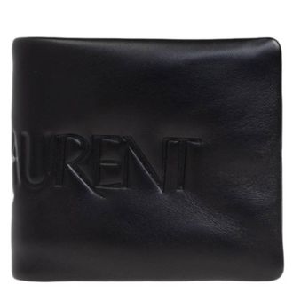 Saint Laurent Logo Embossed Leather Wallet